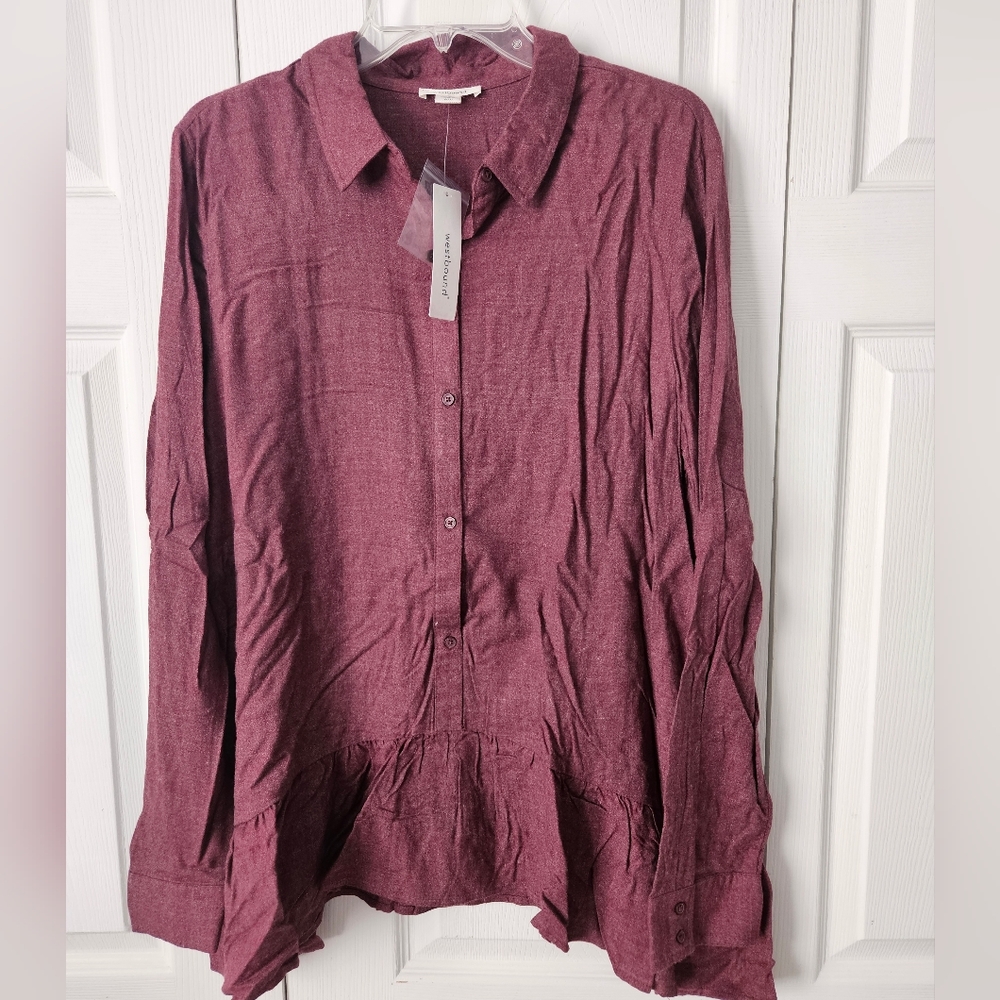 Sz Large Westbound dusty pink tunic ruffle career
